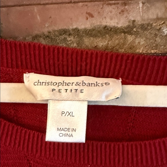 Christopher & Banks Red Sweater - Picture 2 of 4
